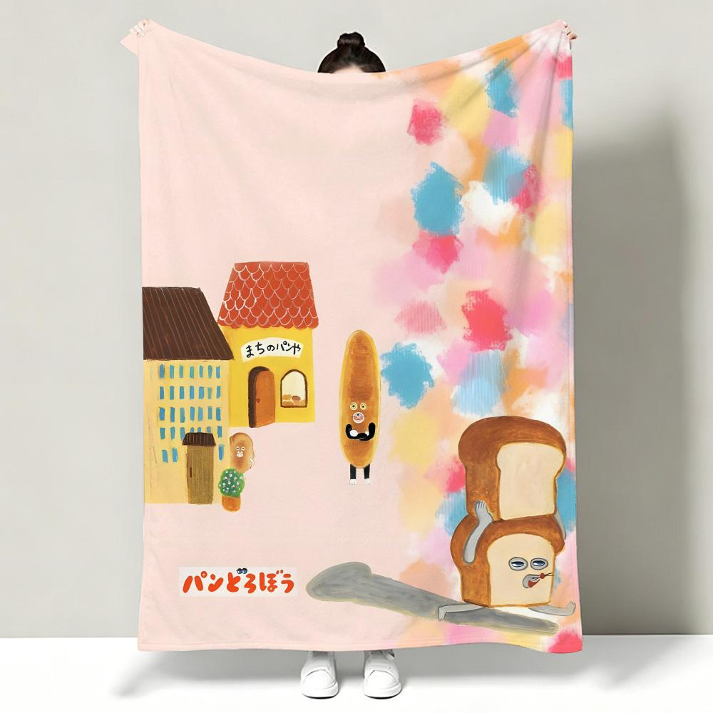 Art BBread TThief Throw Soft Warm Flannel Throw Blanket Multiuse for Sofa Bed Office Nap