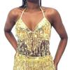 Tassel Sequin Dance Wear Halter Bra Belly Dance Bra Show Costumes Performance Top