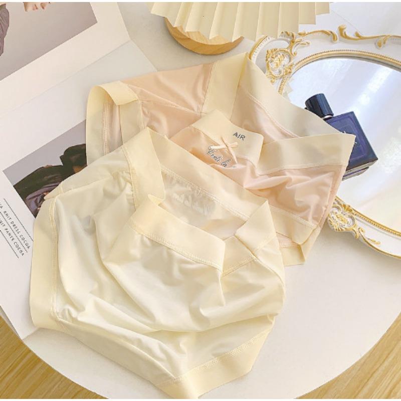 Женские трусы из ледяного шелка, дышащие, прохладные, бесследные, антибликовые, быстросохнущие, удобные, треугольные, нижнее белье для девочек, трусики