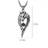 Glow In The Dark Wolf Pendant Necklace Hiphop Glowing Necklace Gift Animal Sweater Chain  Men Boy