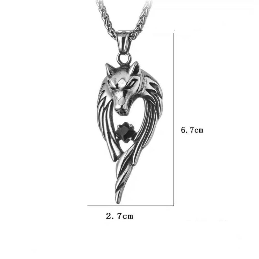 Хип-хоп животное свитер цепь панк светящееся ожерелье подарок волк кулон ожерелье мужчины мальчик