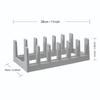 Multi-Purpose 6-Tier Pot Lid Holder Space-Saving Plastic Dish Storage Rack Versatile Draining Book Separator Rack Kitchen Use