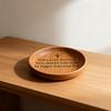 Wooden Prayer Bowl Handcrafted Round Dough Bowl with Carved Pattern Faith Based Encouragement Gift for Christian Prayer