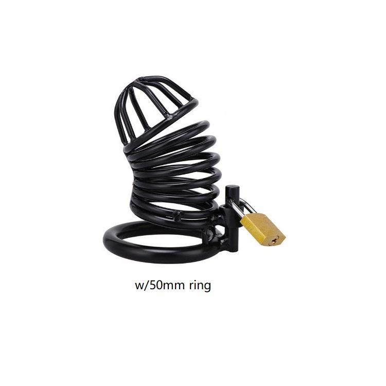 BDSM Bondagte Sex Toy Metal Male Chastity Device,  Lockable Cock Cage for Ejacution Delays