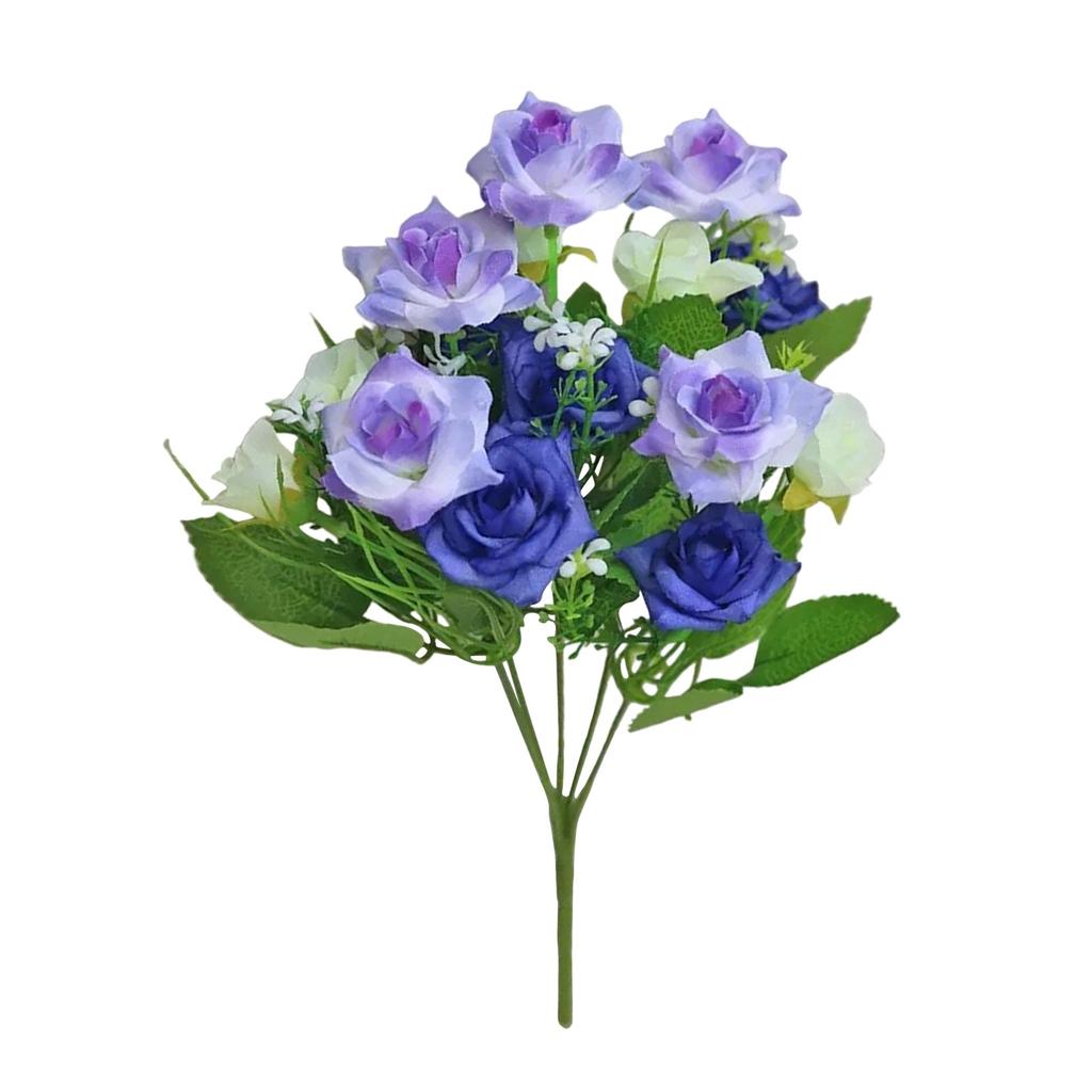 A Bouquet Of Simulated Roses, Home Living Room Decoration Flowers, Wedding Gardening Cloth Set Simulation Flowers
