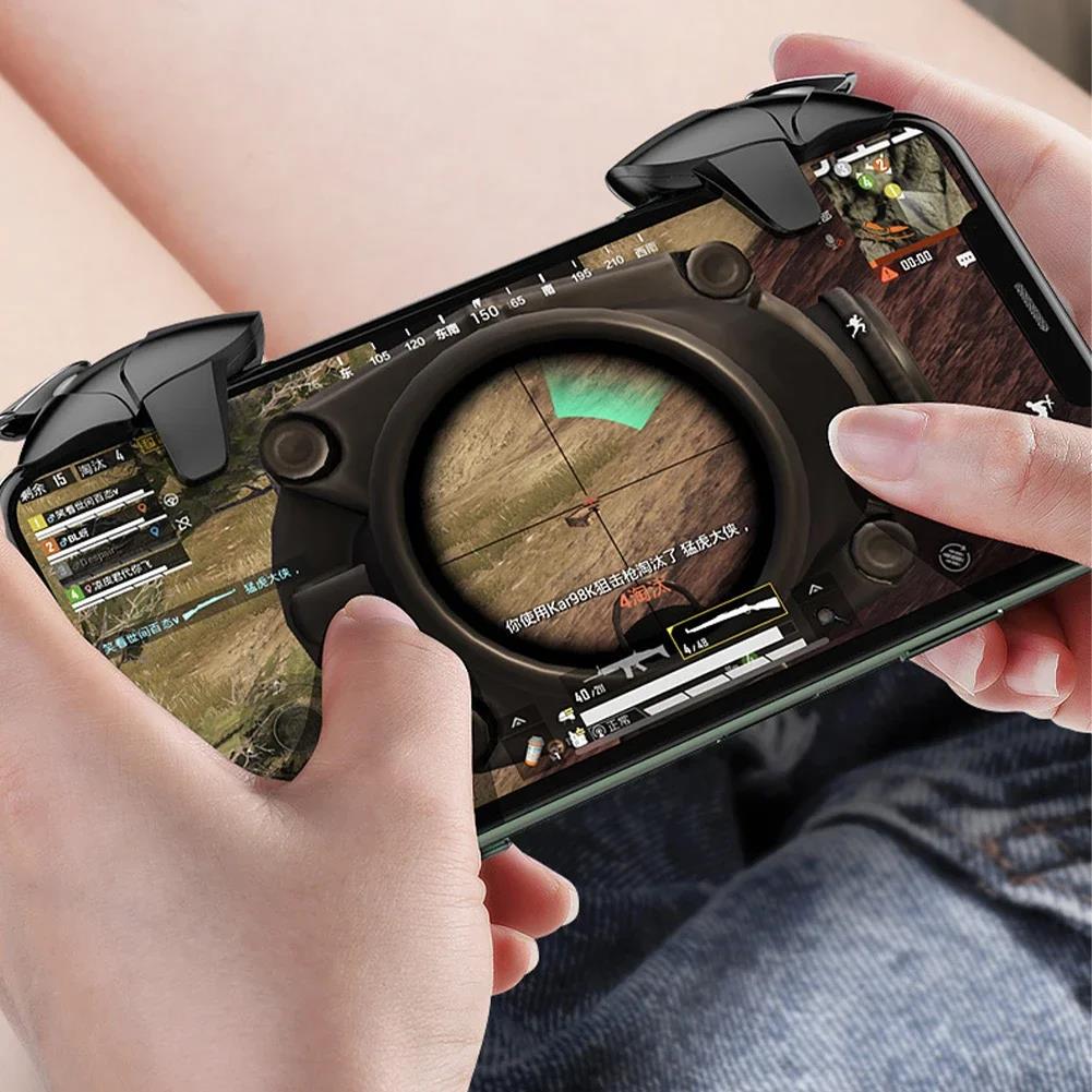 Mobile Phone Game Trigger Fire Button Handle Shooter Gamepad Joystick for PUBG Shoot Aim Key L1R1 Controller for IOS Android 5