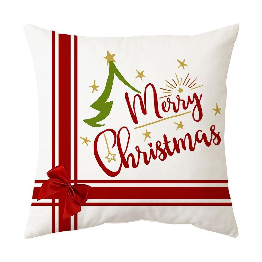 Рождественское украшение для дома чехол для подушки Веселый рождественский снеговик Рождественская елка клетчатый принт чехол для подушки Украшение для дивана