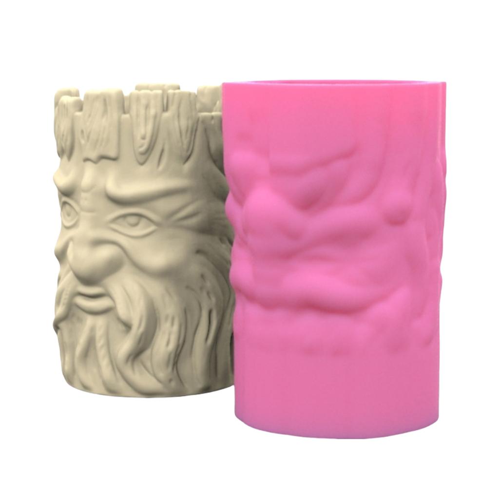 Silicone Vase Molds Succulent Planter Mold Tree Stump Elder Shape Silicone Flowerpot Mold Suitable for Crafting Vase