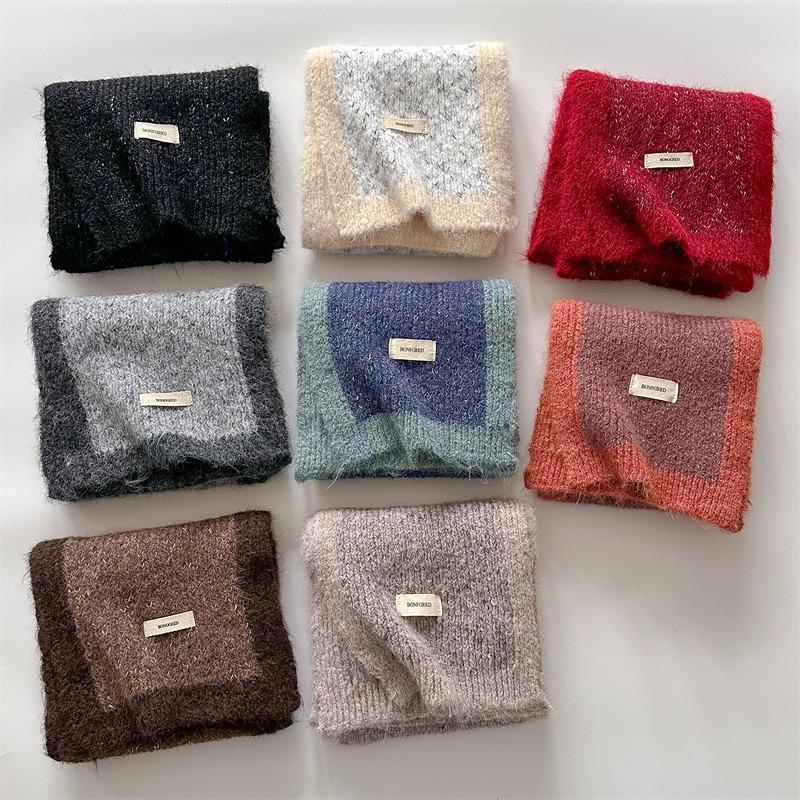 Beige Scarf Autumn and Winter Women's Plush Atmosphere Shawl with Dual-purpose Warm Neck Protection