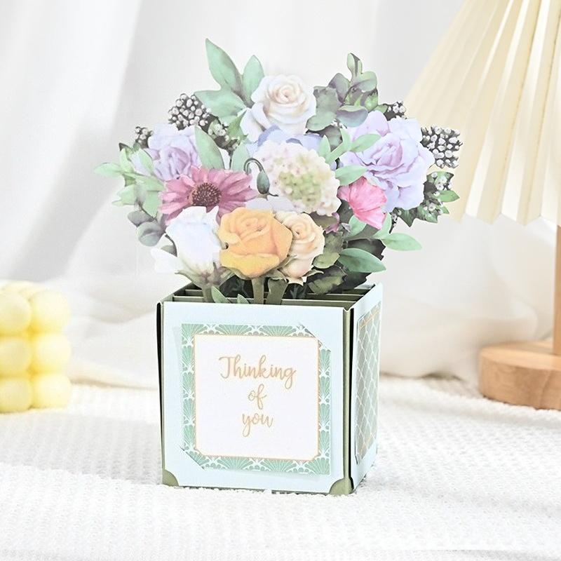 1 шт. 3D всплывающая поздравительная открытка на день рождения для семьи, друзей, открытки на день рождения с цветочным и бабочным дизайном для любого получателя, товары для вечеринки