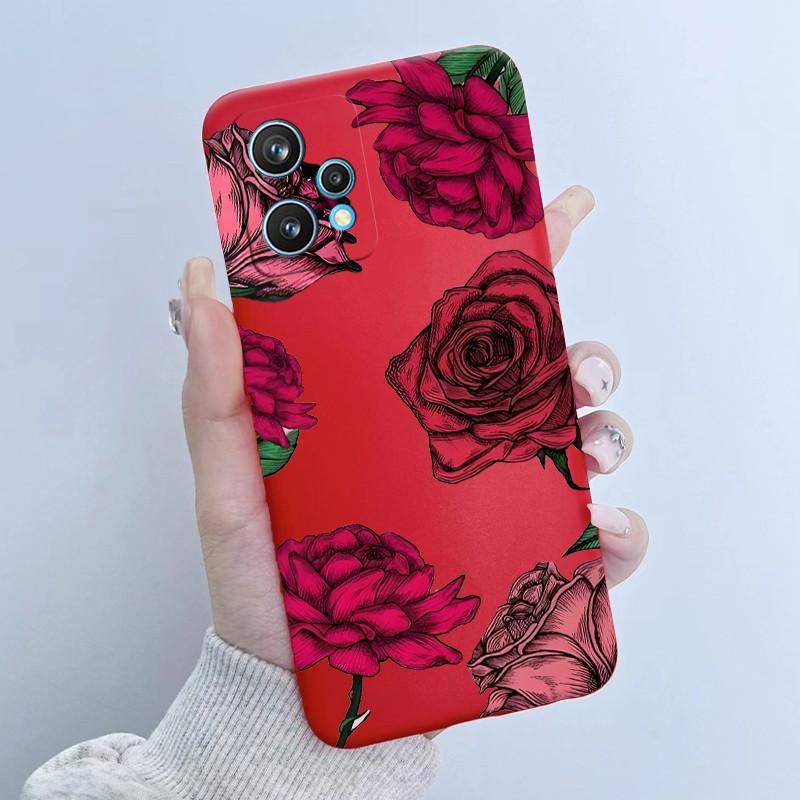 Чехол для телефона Realme 9 Pro Plus RMX3392 RMX3393 Дизайн 'Цветочная Девочка' Мягкий Силикон ТПУ Задняя Панель Для Realme9 4G RMX3521 Чехлы