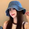 Sunshade Denim Bucket Hats Lightweight Sun Protection Basin Cap Simple Retro Fisherman Hat  Spring