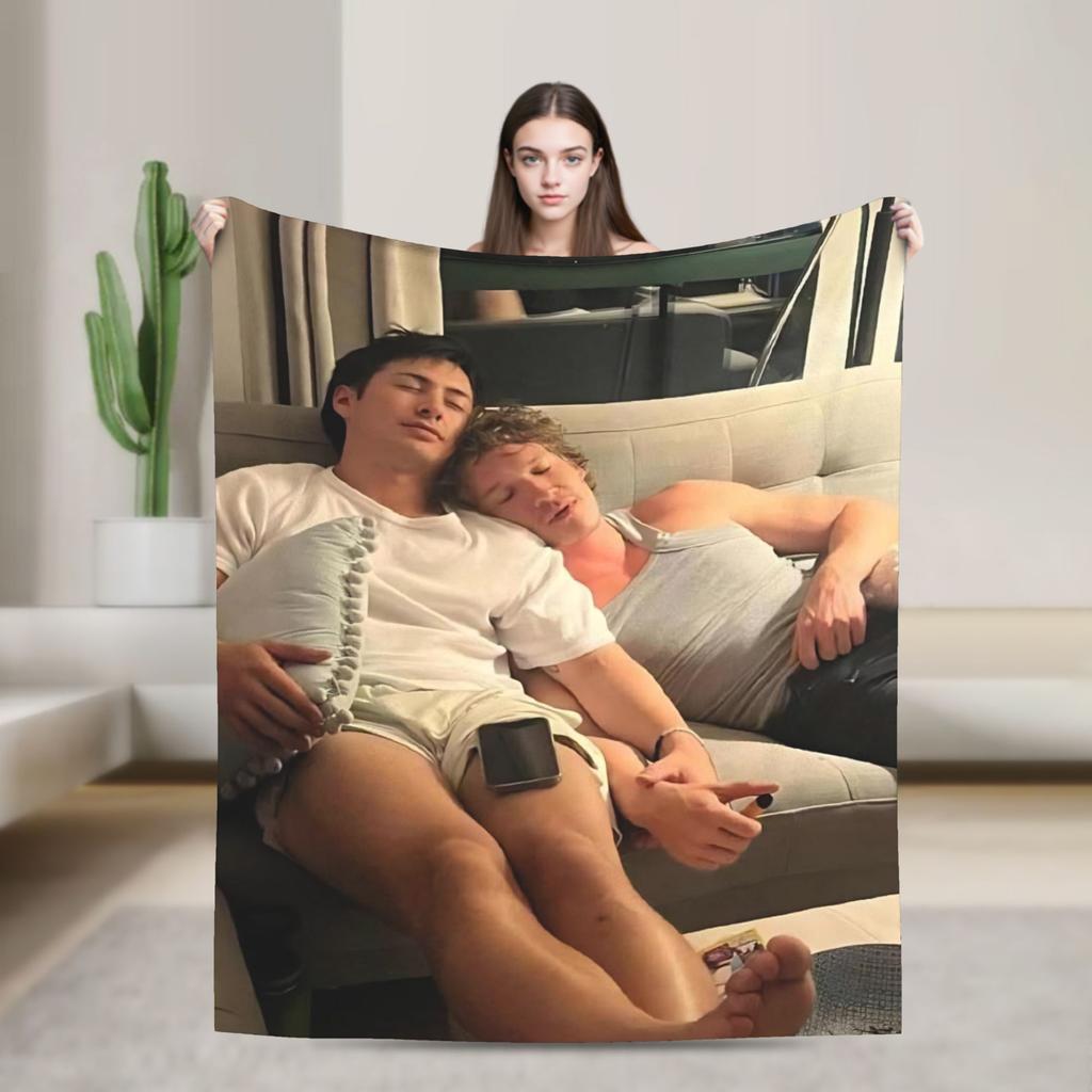 Heated Rivalry Knitted Blankets Cute Hollanov  Flannel Throw Blankets Summer Air Conditioning Decoration Soft Warm Bedspreads