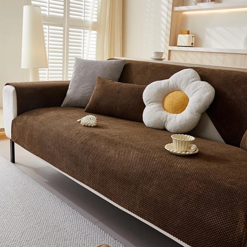 Thick and Warm Sofa Cover for Autumn and Winter Anti Slip Sofa Cushion Cover Skin Friendly and Comfortable Not Easy To Shed Hair
