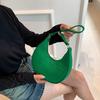 Women's Small Hobo Bag Retro Crescent Shoulder Bag Solid Color Felt Casual Phone Purse for Daily Outings Work Travel Parties