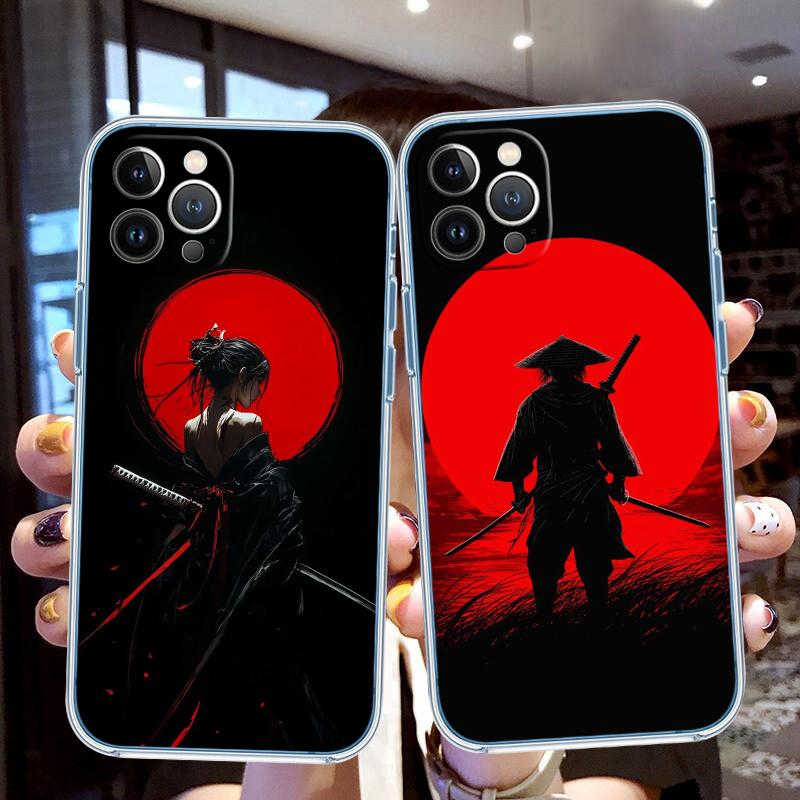 CJ70 Japan Samurai Soft Shell Transparent Phone Case for Motorola Moto Edge 20 30 40 50 S30 Fusion Ultra Pro Neo Lite + G200 G23