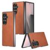 Чехол для Samsung Galaxy Z Fold7 5G с текстурой коровьей кожи, покрытие из ПУ-кожи, защитная крышка для телефона