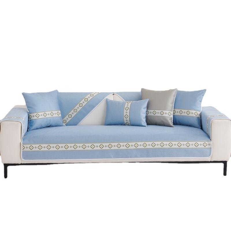 High-End Sofa Cushion Summer Ice Silk Mat Seat Cushion Fashionable And Simple Modern Cover Cloth Towel New Chinese Summer Model