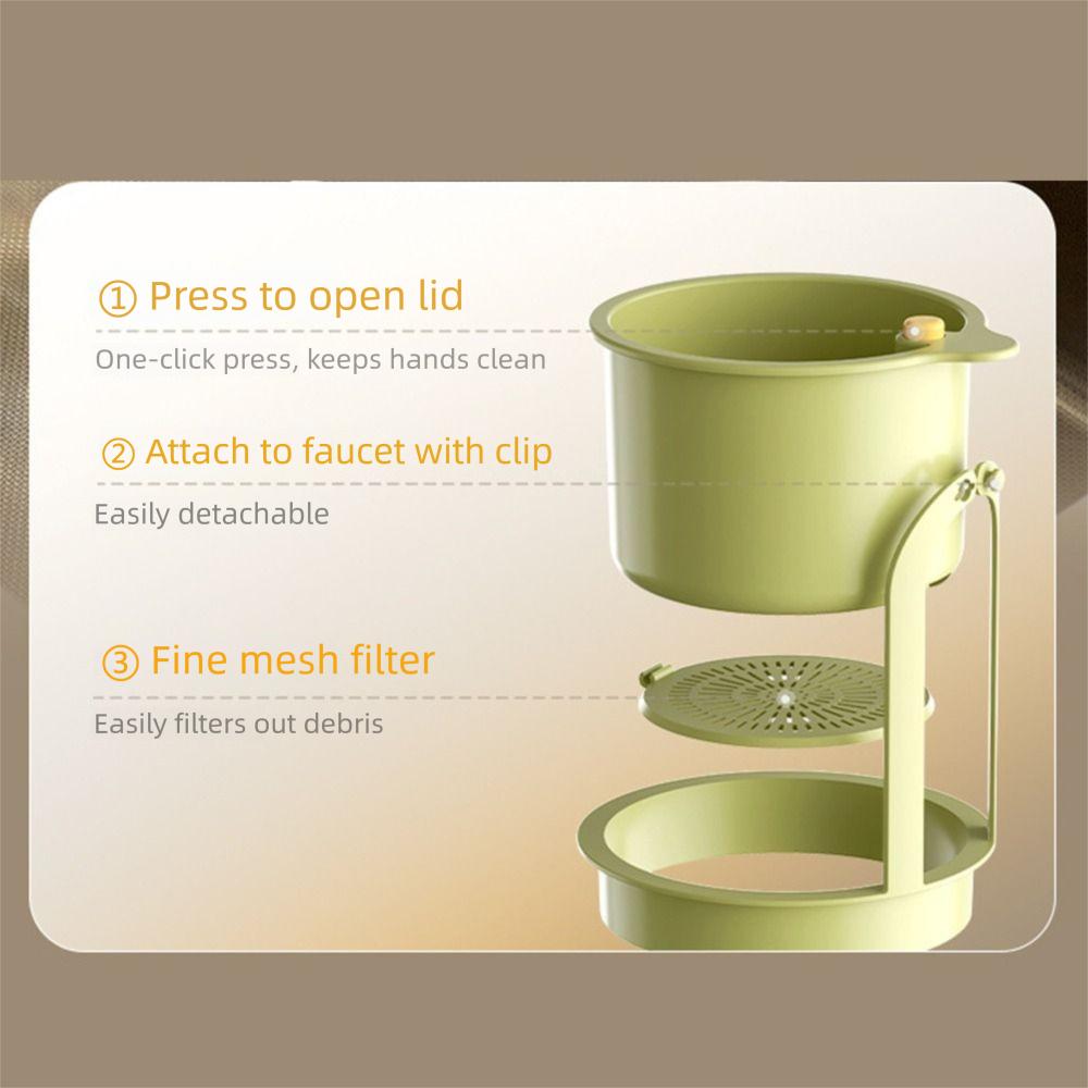 Openable Bottom Cover Sink Hanging Strainer Basket Fruit Clean Filter Rack  Kitchen Accessories
