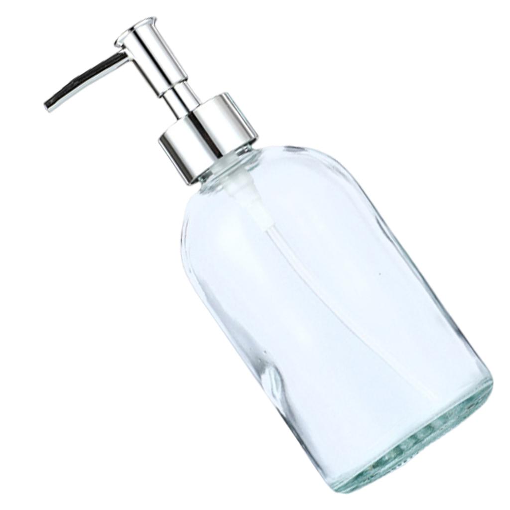 410 мл стеклянный дозатор для мыла с насосом из нержавеющей стали бутылка для мыла-лосьона для кухни и ванной комнаты элегантный