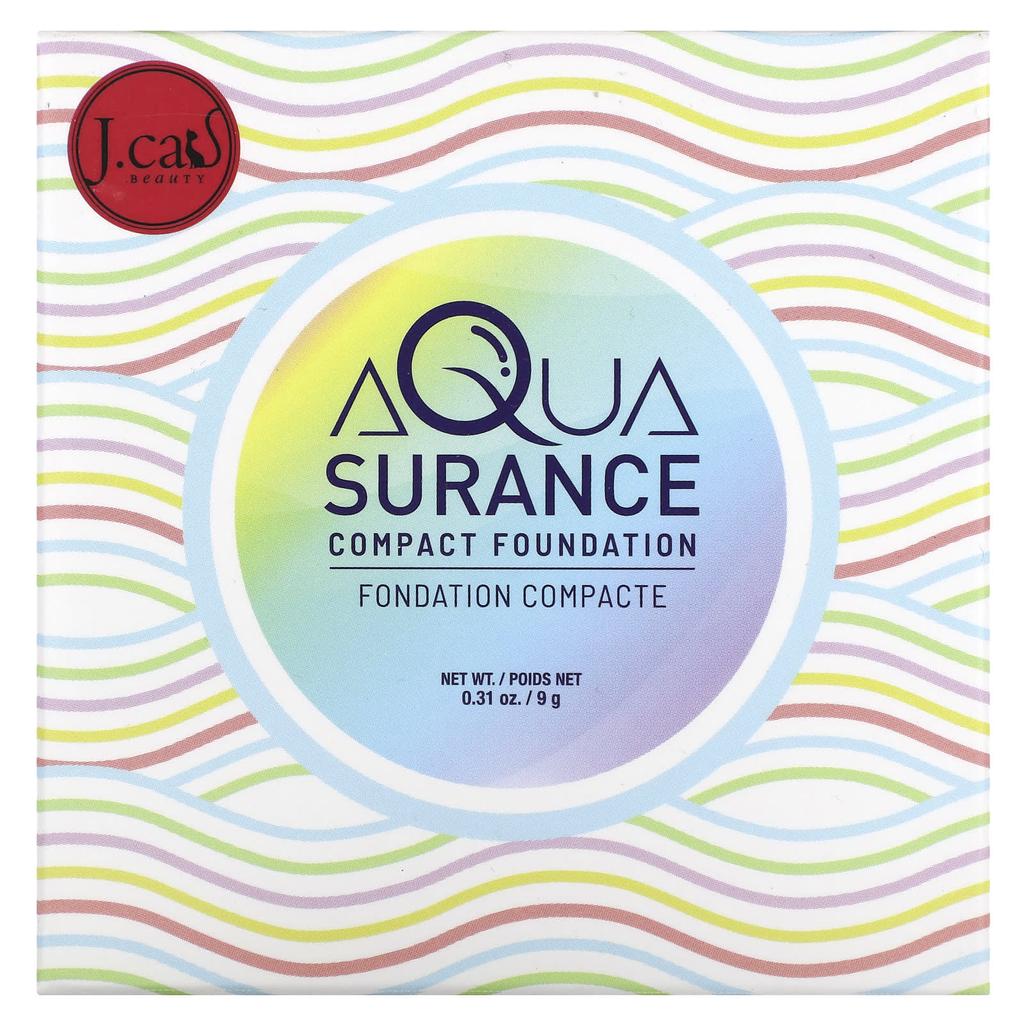J.Cat Beauty Aquasure Compact Foundation, Acf102 Natural, 9G(0.31Oz)