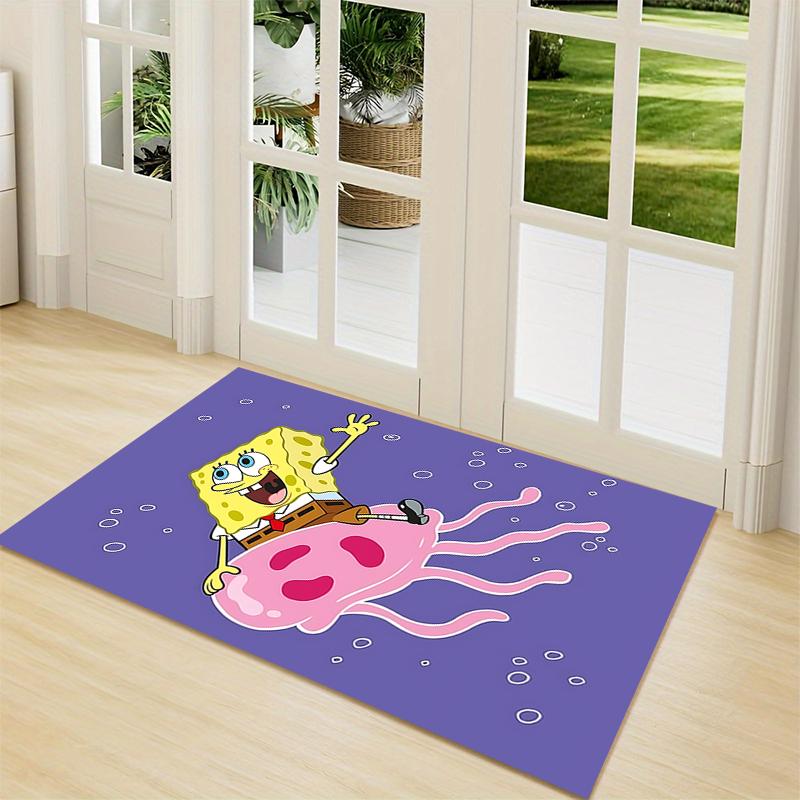 Spongebob Jellyfish Adventure Carpet Rug Soft Washable Antislip Home Living Room Sofa Mats Personalized Christmas Rug