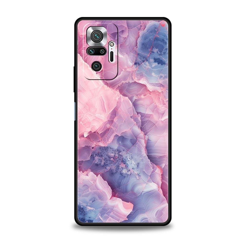 Мраморный чехол для телефона Xiaomi Redmi Note 14 13 5G 10 11 12 Pro Plus 4G 14C 13C 12C 10C Черный чехол