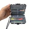 Portable Hanging Rope Fishing Parts Storage Box, Multi-Compartment Classified Organizer for Fishing Gear & Accessories