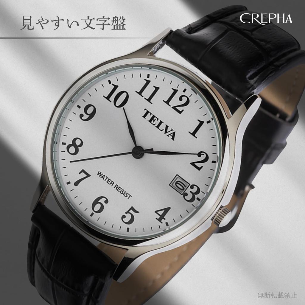 [Clefer] Аналоговые часы Водонепроницаемые Дата Кожаный ремешок 190215 Мужские Черные