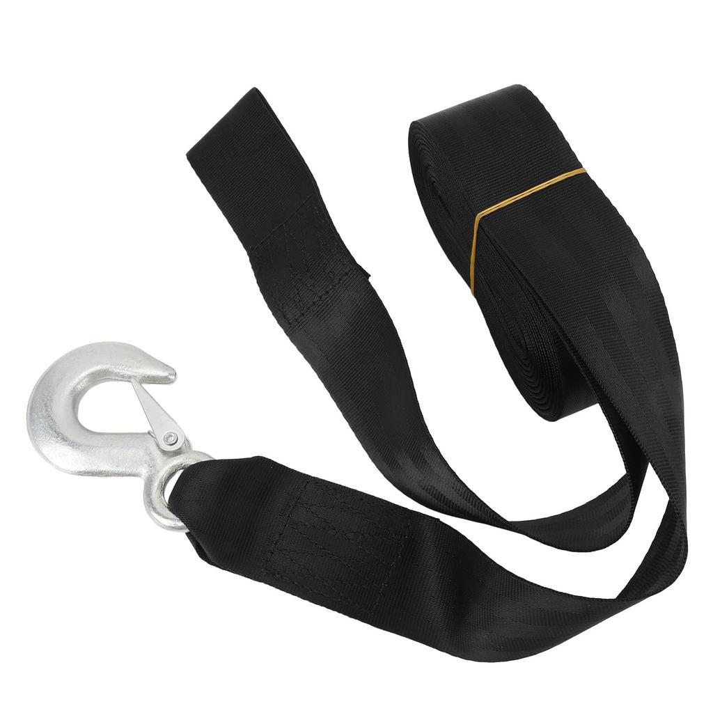 Heavy Duty Winch Strap with Hook, 3500 Lb Weight Loading Boat Trailer Winch Strap,