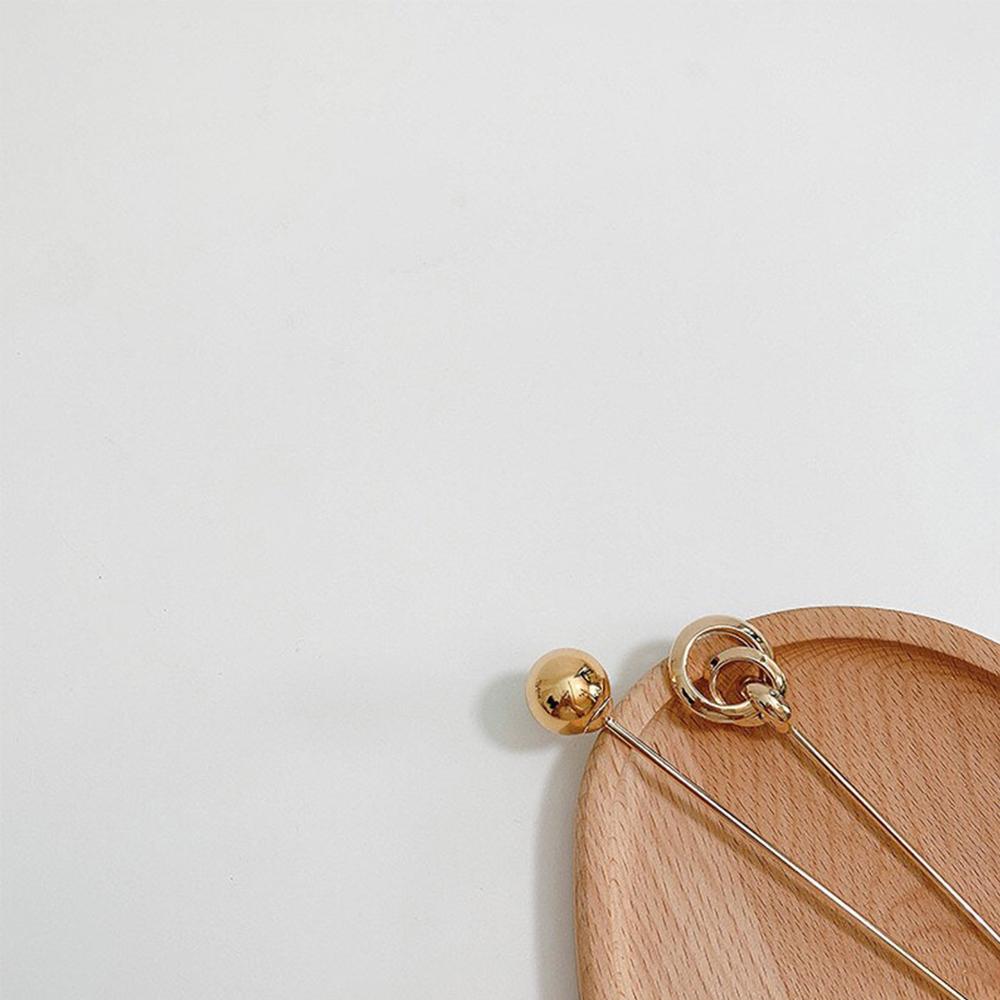 Round Ball Temperament Gold Color Simple Hair Accessories Metal Hairpins Hair Sticks Hair Fork