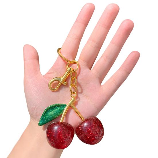 Брелок Держатель для ключей Подвеска Листья вишни Брелок Устойчивый к выцветанию Сплав Кольцо для ключей Аксессуар для рюкзака Машины