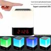 Светодиодная Bluetooth-колонка с ночником, сенсорным управлением, слотом для карты и функциями будильника