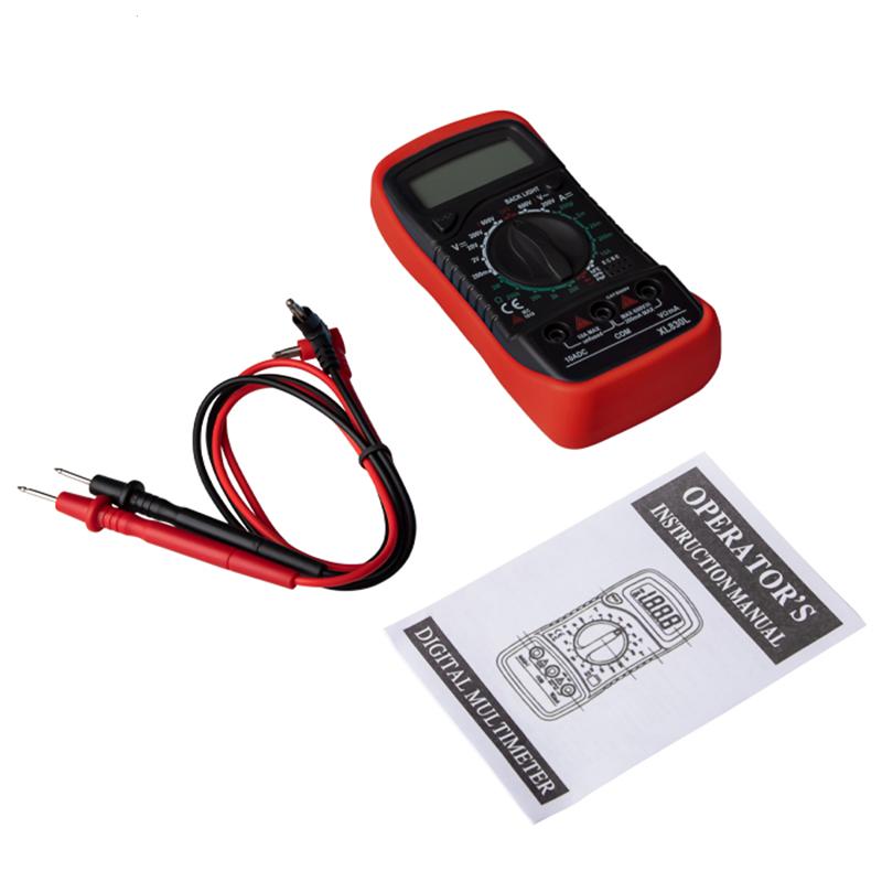 Цифровой ЖК-мультиметр Вольтметр Тестер напряжения переменного и постоянного тока Устройство проверки цепей Зуммер XL830L