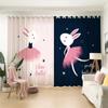 Шторы с высоким затемнением, мультяшный милый сливовый олень, кролик, детская комната, спальня, от пола до потолка, затемняющие шторы, новый стиль