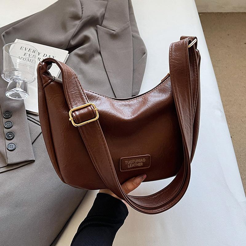 Нишевая сумка подмышку женская 2025 новая модная ретро сумка-пельмень высококлассная универсальная сумка-мессенджер на одно плечо