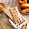 50Pcs Baguette Bag with Clear Window Homemade Bread Loaf Bag Long French Bread Storage Bag Oil-proof Kraft Paper Packaging Bag Baking Supplies