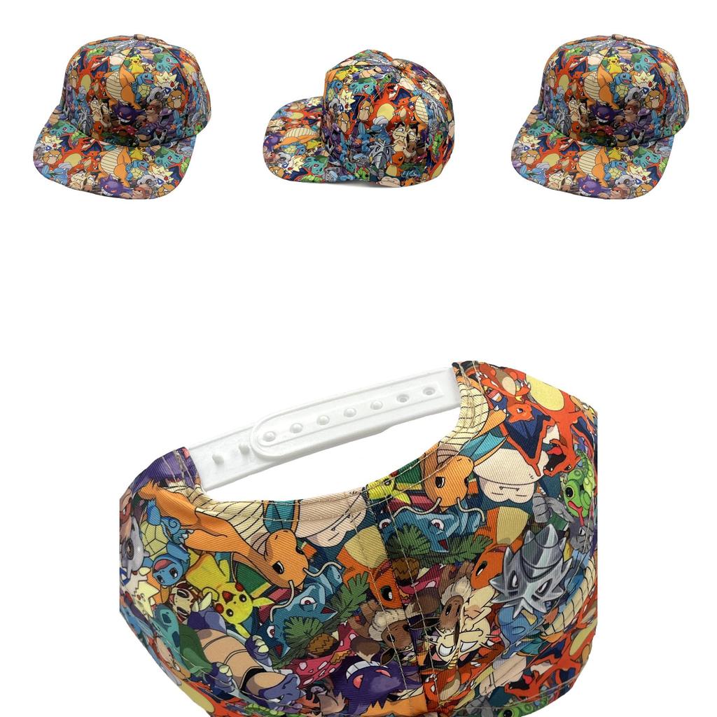Детская бейсболка с узором Покемонов, с защитой от солнца и из дышащего полиэстера для летних игр