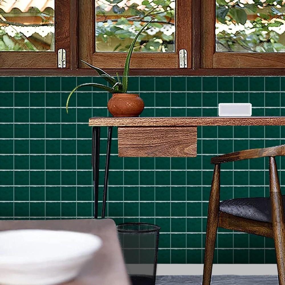 10 шт. Европейские квадратные кухонные обои однотонные водостойкие настенные наклейки самоклеящиеся маслостойкие утолщенные плиточные наклейки