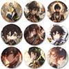 32/44/58mm Genshin Impact Zhongli Pin for Backpacks Round Plastic Brooches Creative Cartoon Figure Badge Gifts