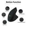 Ergonomic Optical Vertical Mouse Adjustable DPI Wireless 5 Keys USB Rechargable