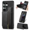 Кожаный чехол-книжка на молнии для Samsung Galaxy S26 Ultra S24 S23 FE S22 S21 S25 Ultra S26 Plus S25 5G Кошелек с держателем для карт