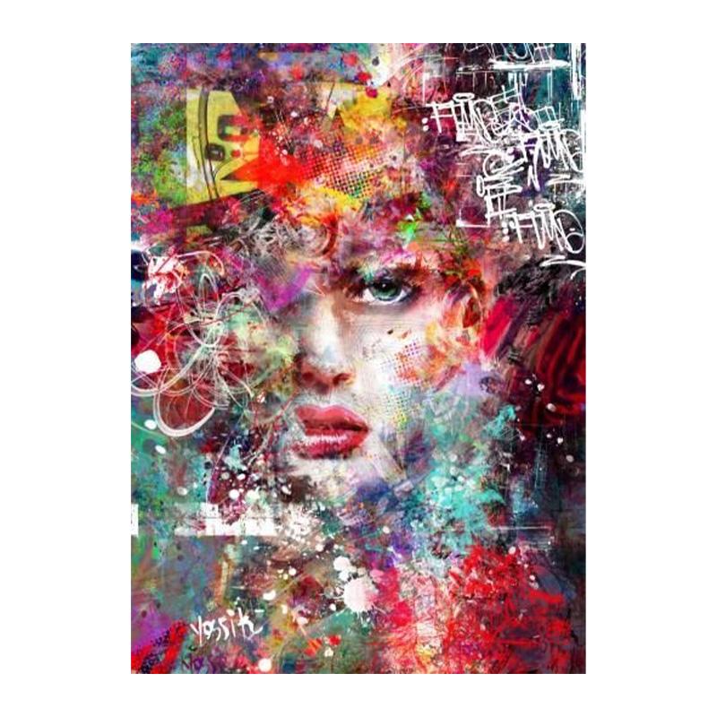 Abstract Graffiti Art Canvas Painting Pop Art Canvas Posters Modern Girls Wall Art Pictures For Living Room Wall Decor Background Wall Decoration