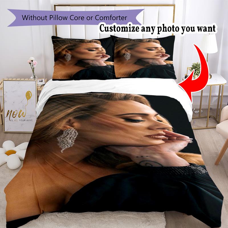 Customize Photos Customize your photo Bedding Set Breathable Duvet Cover with Pillowcases Home Decoration Birthday Gift