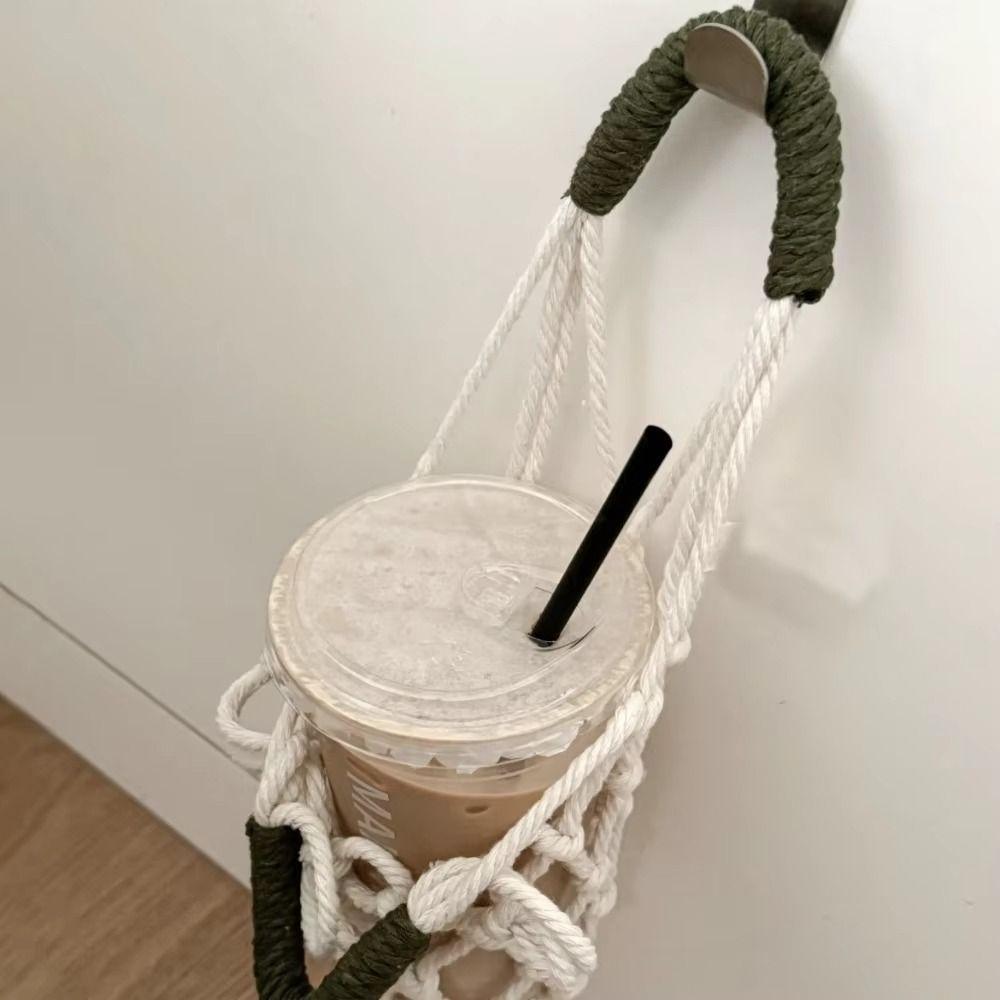 2 шт., полые сумки для бутылок с водой, плетеная сетчатая сумка для стаканов с водой, вязаный крючком держатель для стакана, хранение зонтика