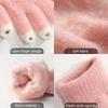 Fluffy Knitted Open Finger Gloves Panda Fingertip Touch Screen Gloves  Women Men