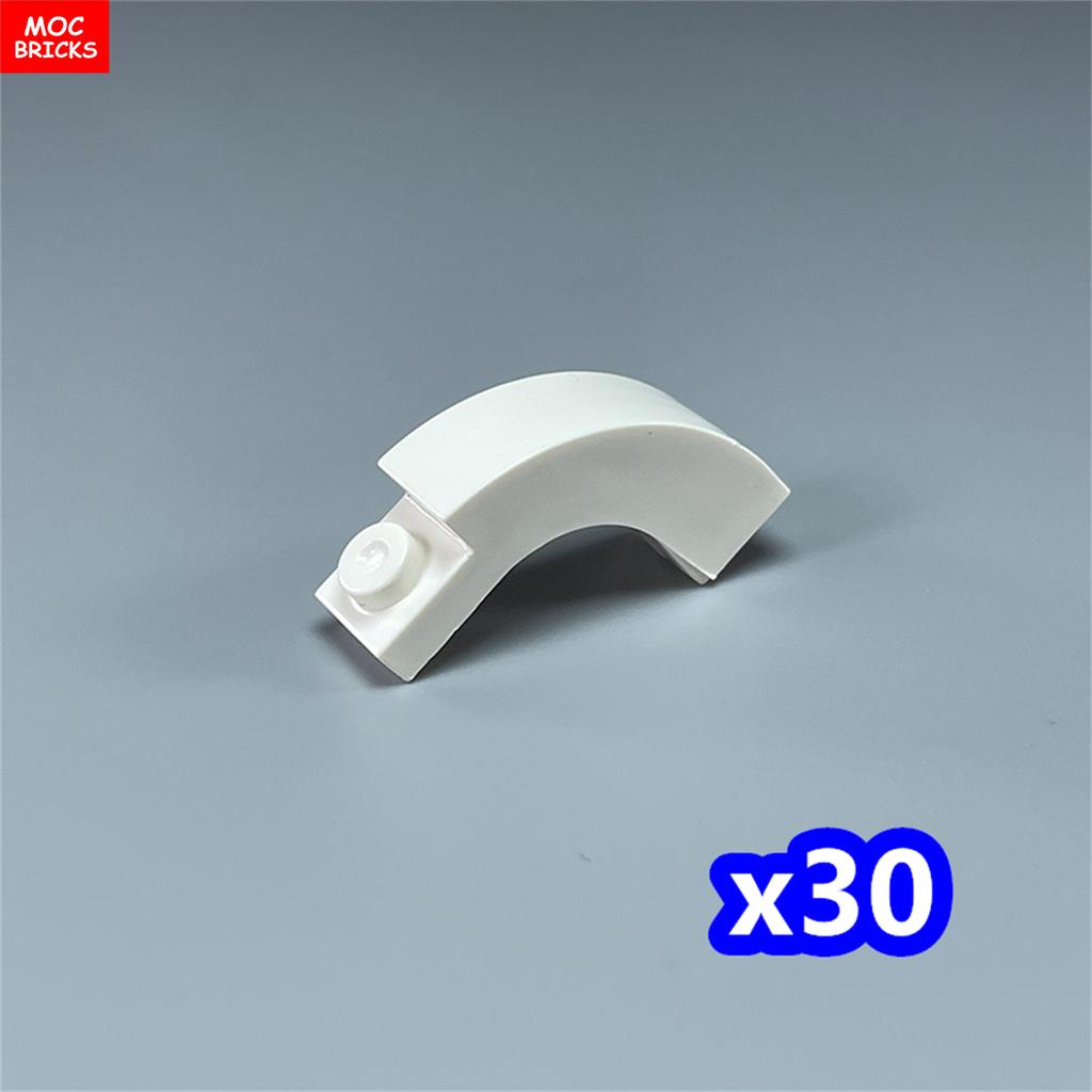 Non-Toxic Moc Bricks Window Fence Arch White Winter Snow Horse Figure City Architectural Church Accessories Children Christmas Toys