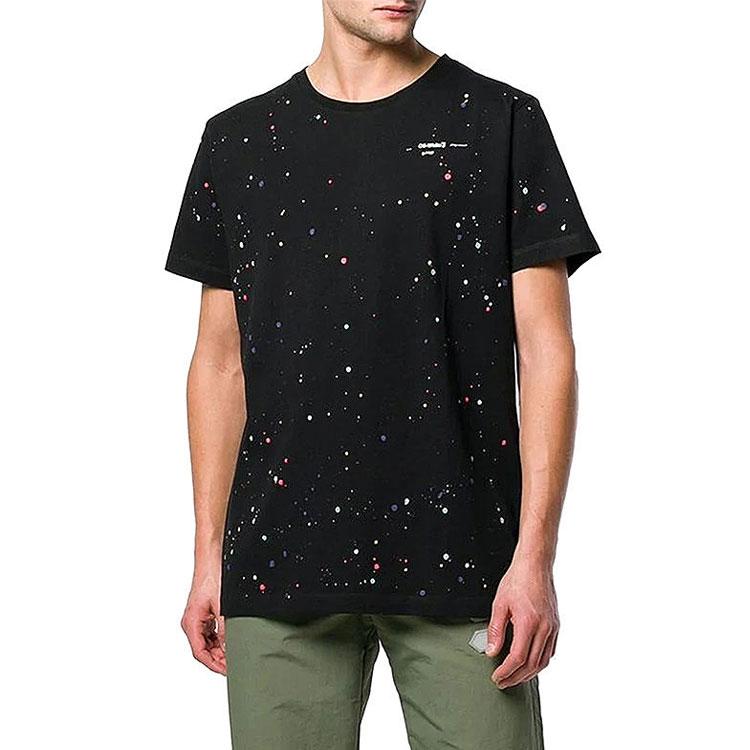 Футболка OFF WHITE с брызгами краски OMAA027R191850331088