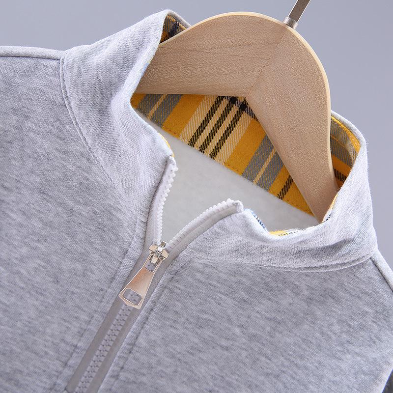 Толстовка для мальчиков со стойкой - Повседневный топ с длинным рукавом для учеников начальной и средней школы, для ношения весной/осенью