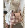 Japanese College Style Backpack Bag Women's 2025 New Summer Plaid Commuter Tote Bag Large-capacity Shoulder Bag